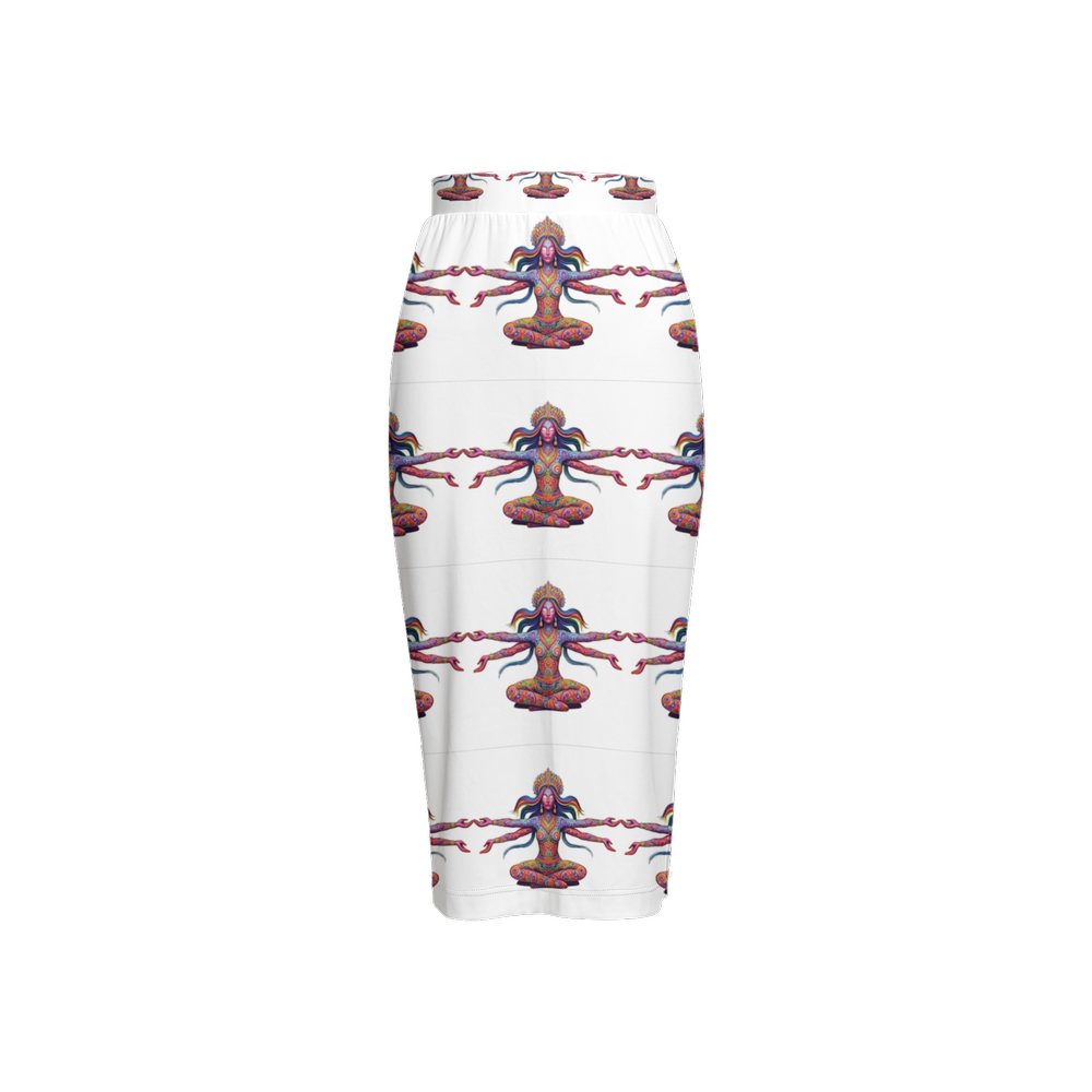 Lottery Girl : Floating Godess  Back Split Pencil Skirt