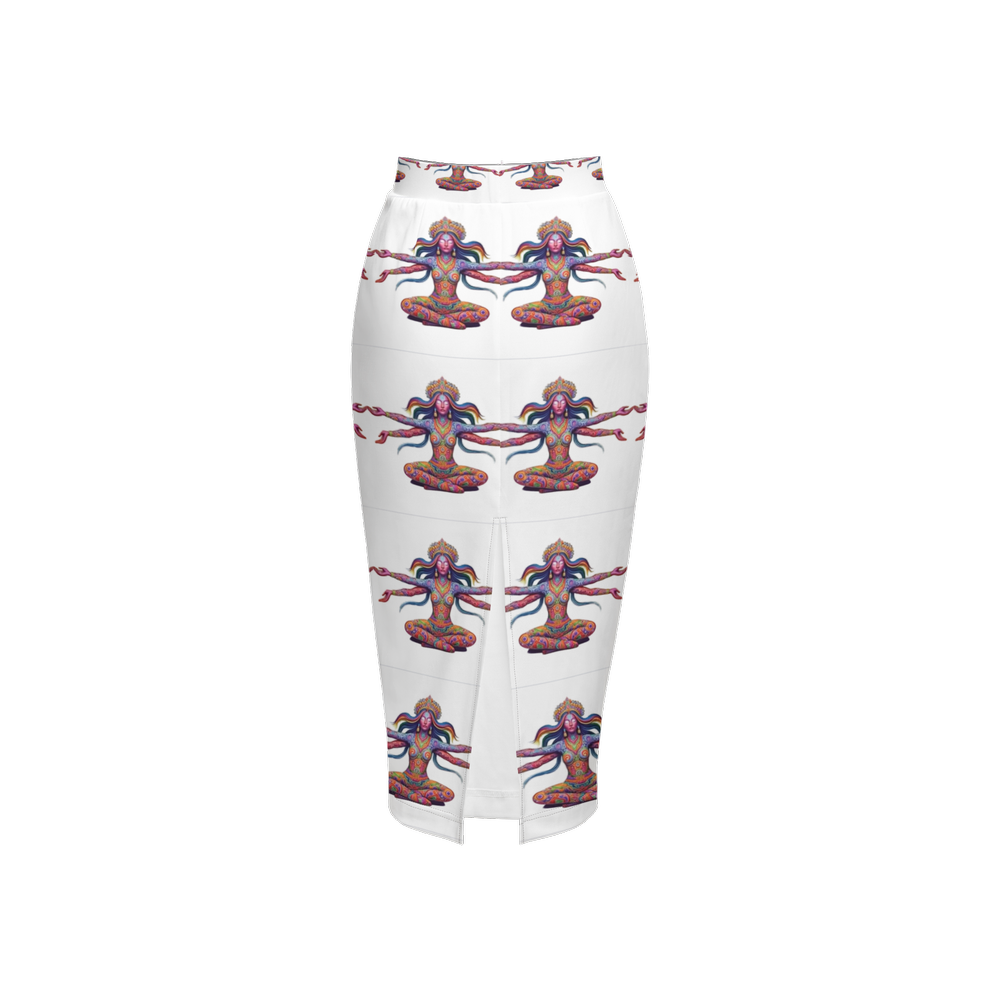 Lottery Girl : Floating Godess  Back Split Pencil Skirt