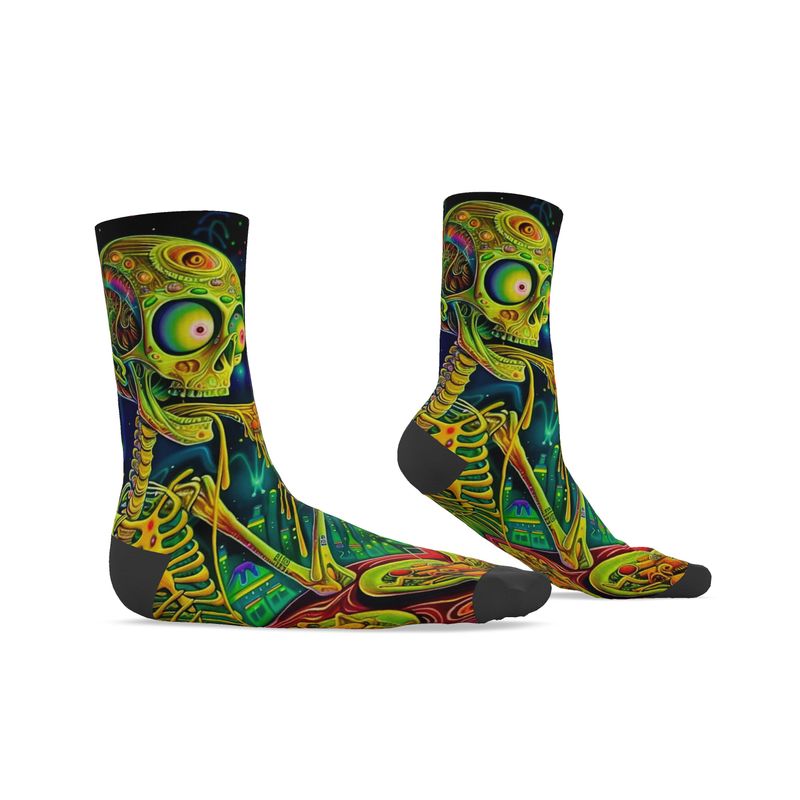 I am IZM : Geeked Up Sock print