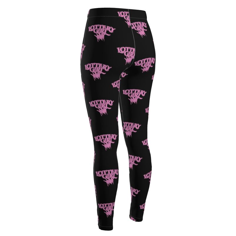 Lottery Girl logo monogram  High Waisted Leggings
