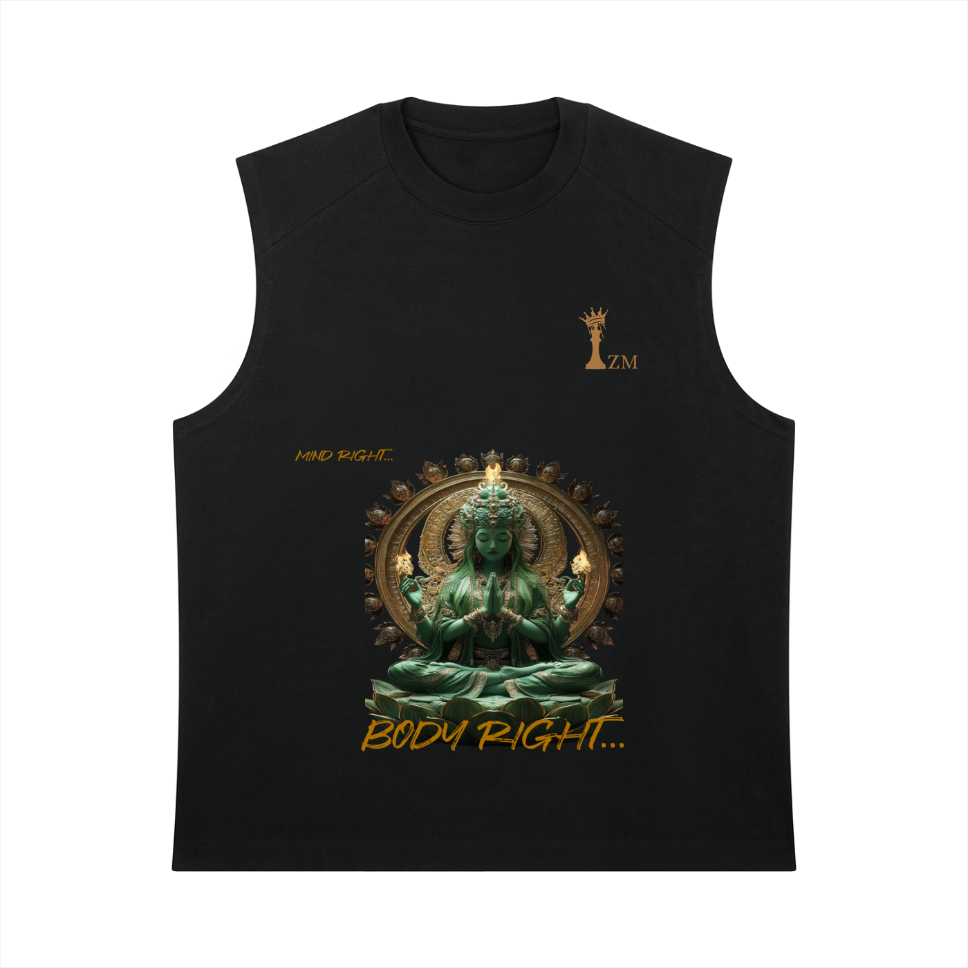 I Am IZM – Mind Right Body Right Men's Tank Top | Motivational Gym Wear