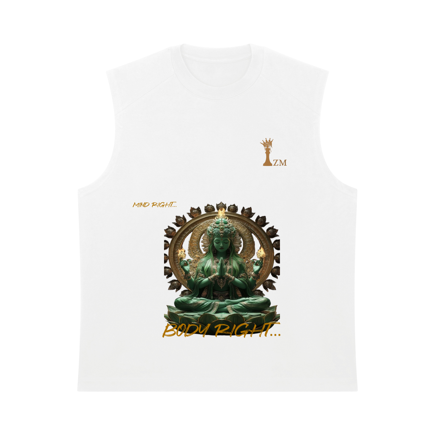 I Am IZM – Mind Right Body Right Men's Tank Top | Motivational Gym Wear