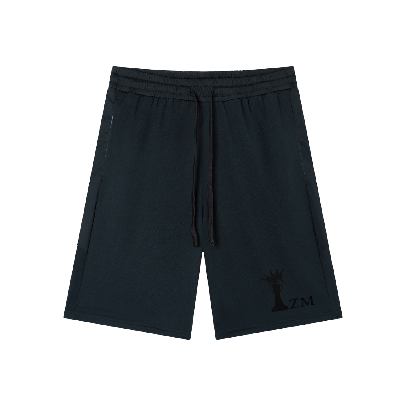 I Am IZM: Crowned IZM logo Men's Drawstring Active Shorts (BLK)