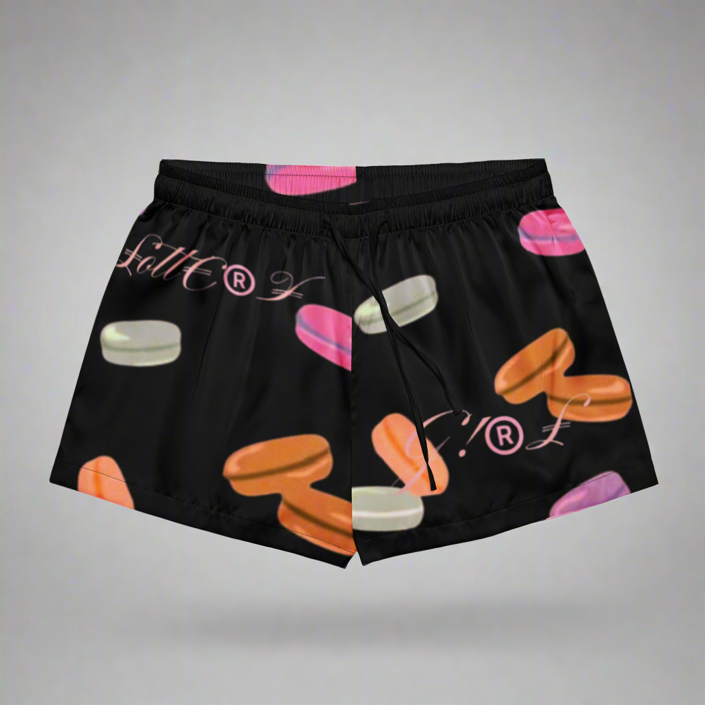 Lottery Girl logo Macarons Women’s pajama shorts